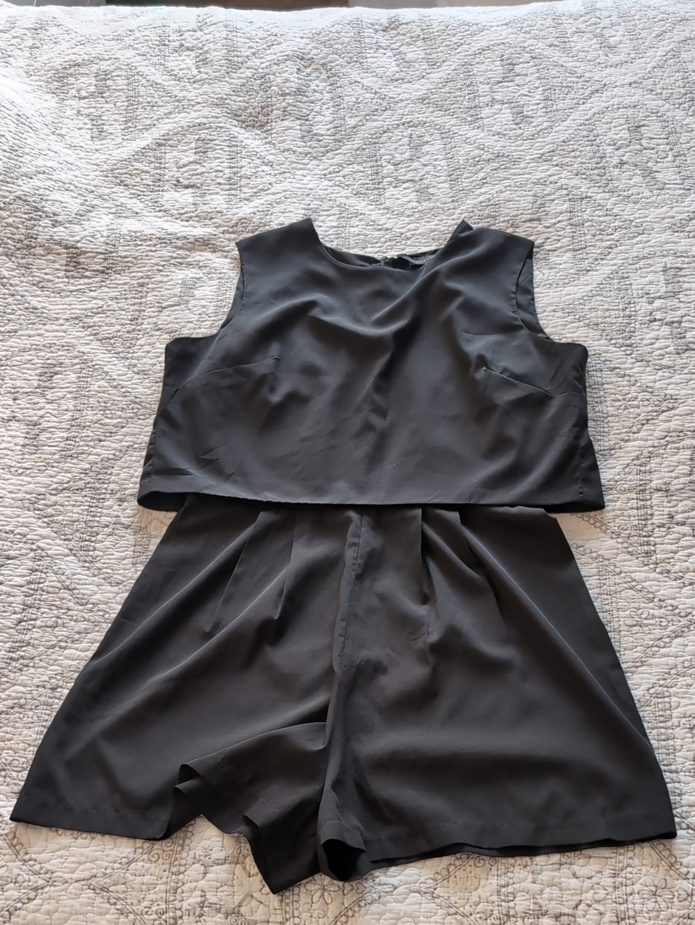Sleeveless Black Dress Romper